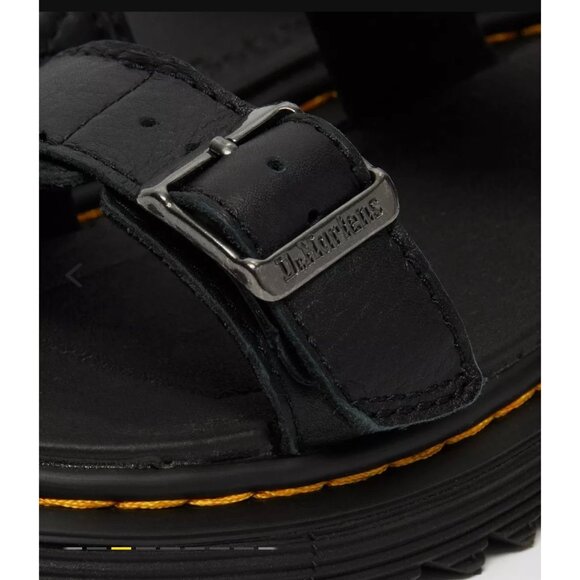 Dr.Martens Kid's Kyle Sandals Size 1 EU 32 Black Leather Upper Rubber Sole - Picture 4 of 10